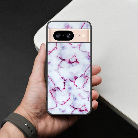 Google Pixel 8 Cover - White Marble Series - HQ Premium Shine Durable Shatterproof Case