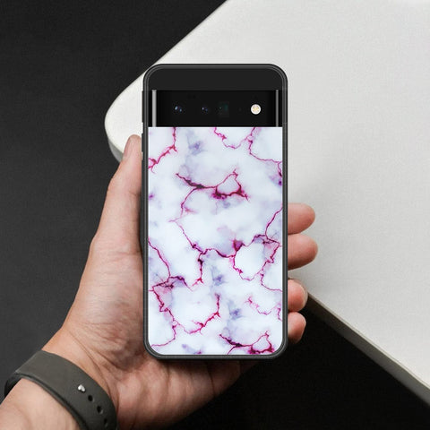 Google Pixel 6 Pro Cover - White Marble Series - HQ Premium Shine Durable Shatterproof Case