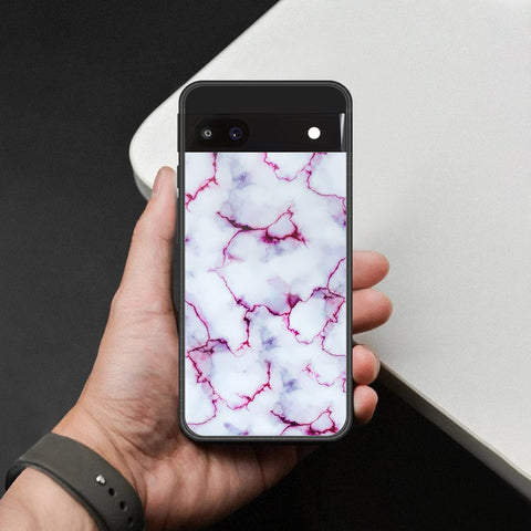 Google Pixel 6a Cover - White Marble Series - HQ Premium Shine Durable Shatterproof Case