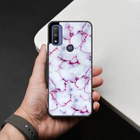 Motorola G Pure 2021 Cover - White Marble Series - HQ Premium Shine Durable Shatterproof Case