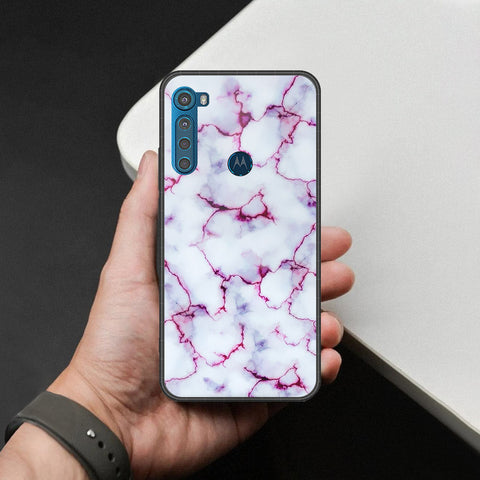 Motorola One Fusion Plus Cover - White Marble Series - HQ Premium Shine Durable Shatterproof Case