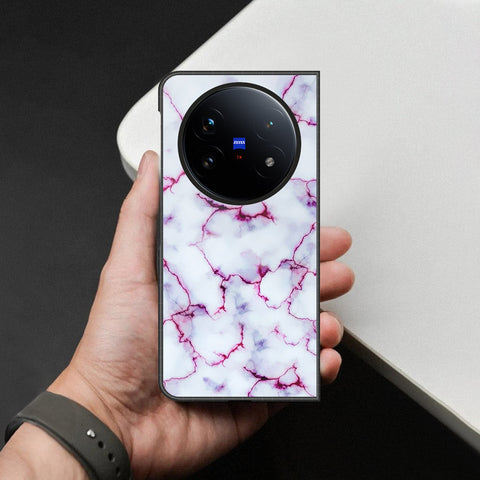 Vivo X Fold 5 Cover - White Marble Series - HQ Premium Shine Durable Shatterproof Case