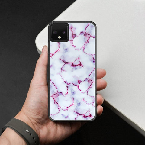 Google Pixel 4 Cover - White Marble Series - HQ Premium Shine Durable Shatterproof Case