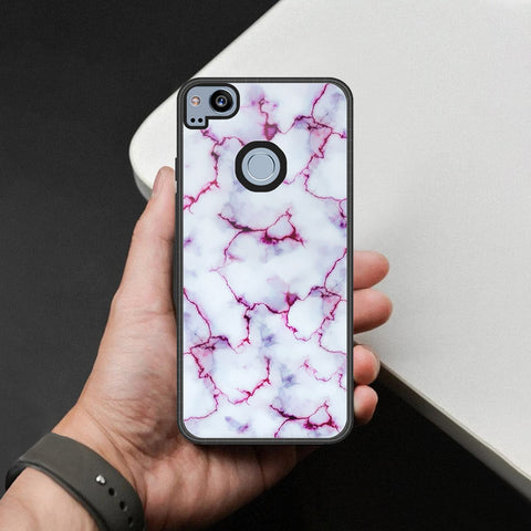 Google Pixel 2 XL Cover - White Marble Series - HQ Premium Shine Durable Shatterproof Case