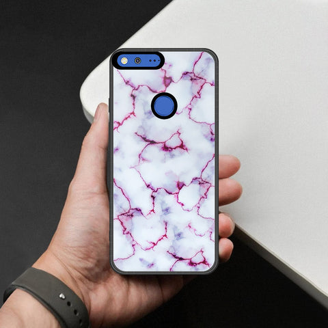 Google Pixel Cover - White Marble Series - HQ Premium Shine Durable Shatterproof Case