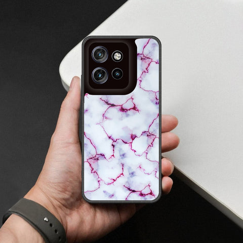 Motorola Edge 50 Neo Cover - White Marble Series - HQ Premium Shine Durable Shatterproof Case