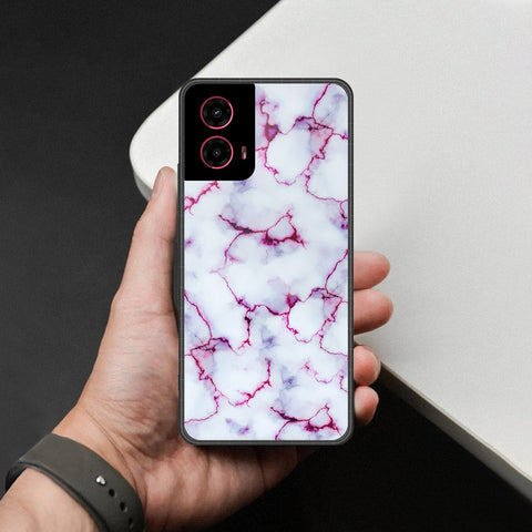 Motorola Moto G45 Cover - White Marble Series - HQ Premium Shine Durable Shatterproof Case