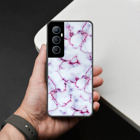 Realme C65 Cover - White Marble Series - HQ Premium Shine Durable Shatterproof Case