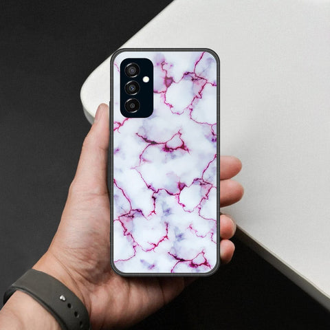Samsung Galaxy F13 Cover - White Marble Series - HQ Premium Shine Durable Shatterproof Case