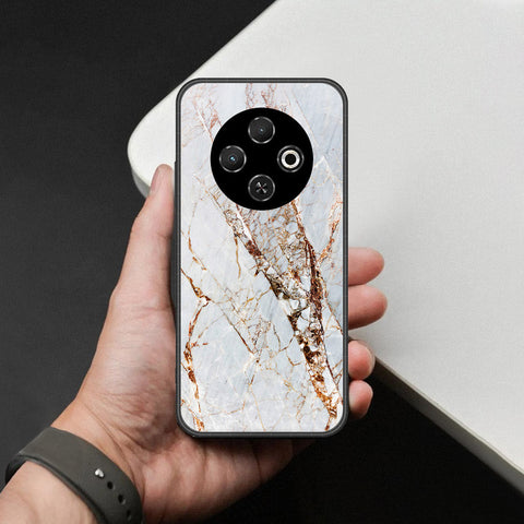 Tecno Spark 30C 4G Cover - White Marble Series - HQ Premium Shine Durable Shatterproof Case