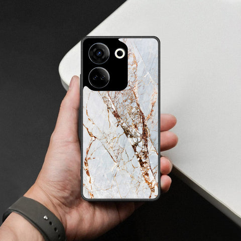 Tecno Camon 20 Pro Cover - White Marble Series - HQ Premium Shine Durable Shatterproof Case