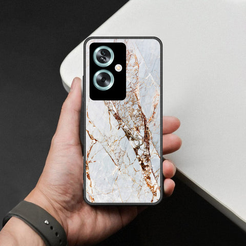 Oppo A79 Cover - White Marble Series - HQ Premium Shine Durable Shatterproof Case