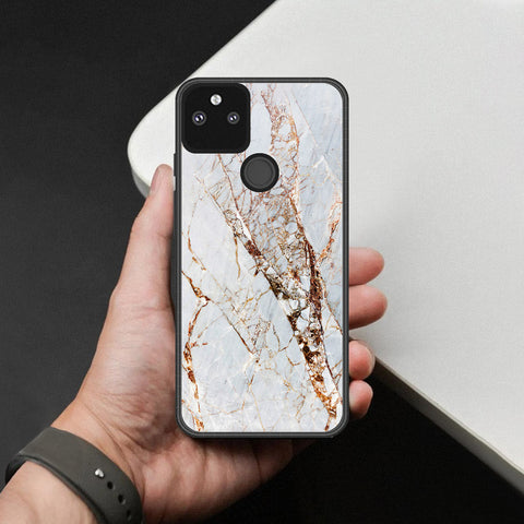 Google Pixel 5a 5G Cover - White Marble Series - HQ Premium Shine Durable Shatterproof Case