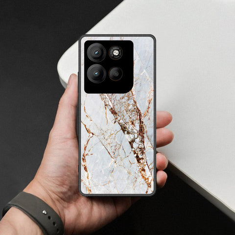Motorola Moto G15 Cover - White Marble Series - HQ Premium Shine Durable Shatterproof Case