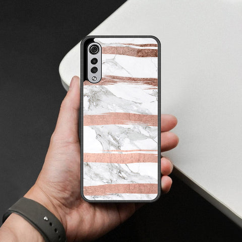 LG Velvet 5G Cover - White Marble Series - HQ Premium Shine Durable Shatterproof Case