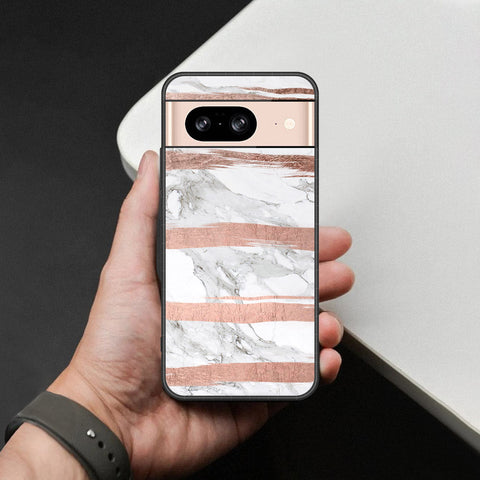 Google Pixel 8 Cover - White Marble Series - HQ Premium Shine Durable Shatterproof Case