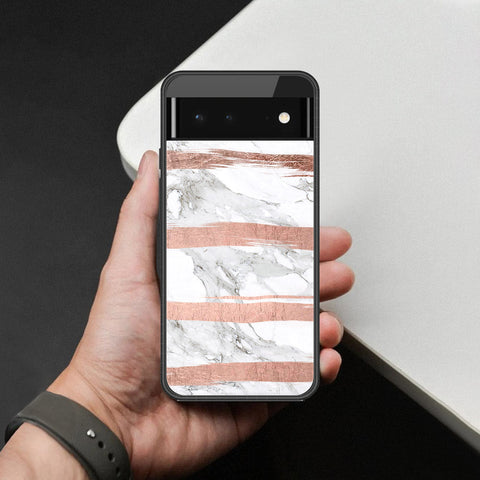 Google Pixel 6 Cover - White Marble Series - HQ Premium Shine Durable Shatterproof Case