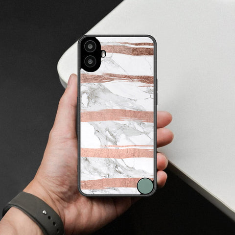 Nothing CMF Phone 1 Cover - White Marble Series - HQ Premium Shine Durable Shatterproof Case