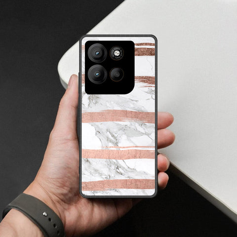 Motorola Moto G15 Cover - White Marble Series - HQ Premium Shine Durable Shatterproof Case