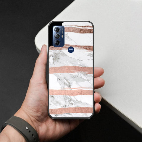 Motorola Moto G Power (2022) Cover - White Marble Series - HQ Premium Shine Durable Shatterproof Case