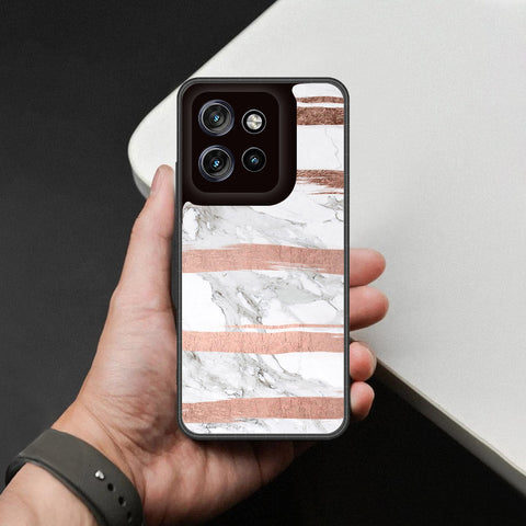 Motorola Edge 50 Neo Cover - White Marble Series - HQ Premium Shine Durable Shatterproof Case