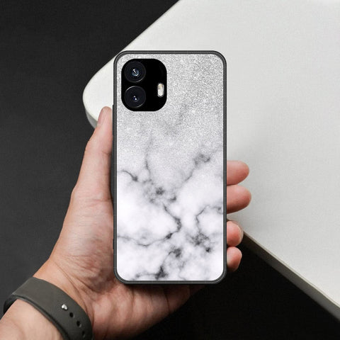 Nothing Phone 2 Cover - White Marble Series - HQ Premium Shine Durable Shatterproof Case