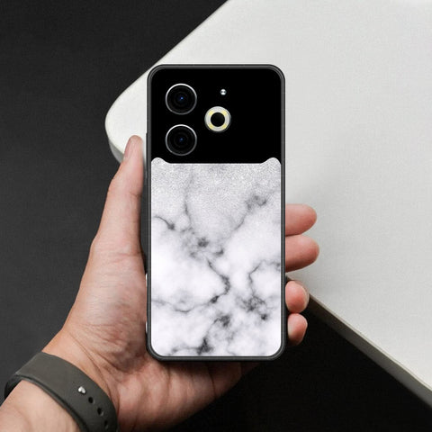 Tecno Pova 6 Neo Cover - White Marble Series - HQ Premium Shine Durable Shatterproof Case