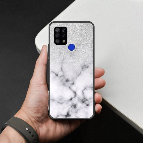 Tecno Pova LD7 Cover - White Marble Series - HQ Premium Shine Durable Shatterproof Case