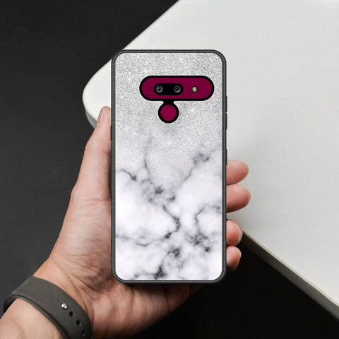 LG G8 ThinQ Cover - White Marble Series - HQ Premium Shine Durable Shatterproof Case