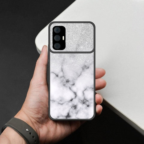 Tecno Spark 8 Pro Cover - White Marble Series - HQ Premium Shine Durable Shatterproof Case