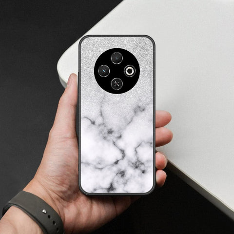 Tecno Spark 30C 4G Cover - White Marble Series - HQ Premium Shine Durable Shatterproof Case