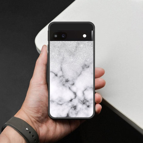 Google Pixel 6a Cover - White Marble Series - HQ Premium Shine Durable Shatterproof Case