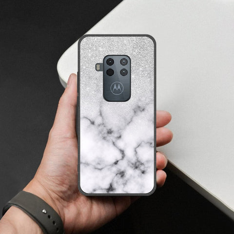 Motorola One Zoom Cover - White Marble Series - HQ Premium Shine Durable Shatterproof Case