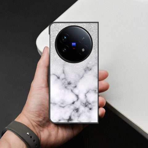 Vivo X Fold 5 Cover - White Marble Series - HQ Premium Shine Durable Shatterproof Case