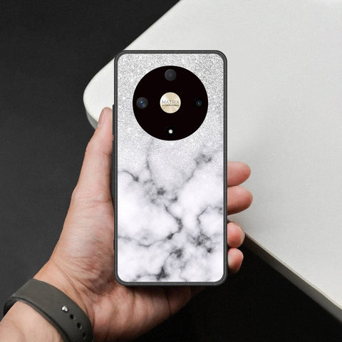 Honor X9a Cover - White Marble Series - HQ Premium Shine Durable Shatterproof Case