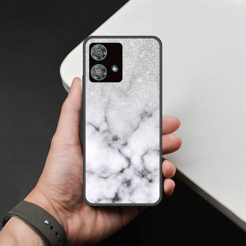 Motorola Edge 40 Neo Cover - White Marble Series - HQ Premium Shine Durable Shatterproof Case