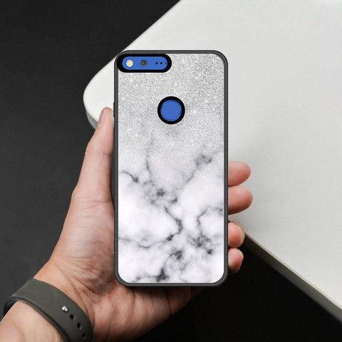Google Pixel XL Cover - White Marble Series - HQ Premium Shine Durable Shatterproof Case