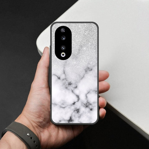 Honor 90 Cover - White Marble Series - HQ Premium Shine Durable Shatterproof Case