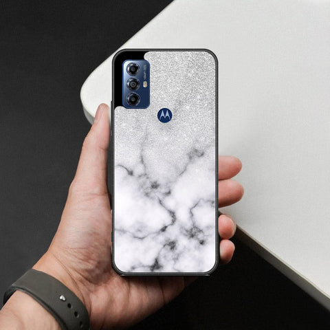 Motorola G Pure 2022 Cover - White Marble Series - HQ Premium Shine Durable Shatterproof Case