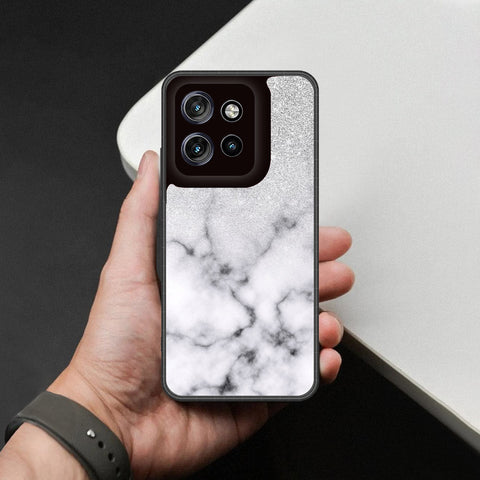 Motorola Edge 50 Neo Cover - White Marble Series - HQ Premium Shine Durable Shatterproof Case