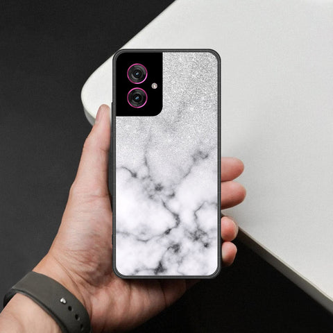 Motorola Moto G55 Cover - White Marble Series - HQ Premium Shine Durable Shatterproof Case