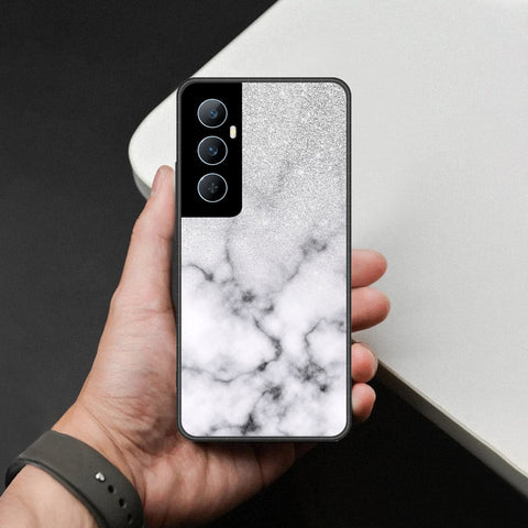 Realme C65 Cover - White Marble Series - HQ Premium Shine Durable Shatterproof Case