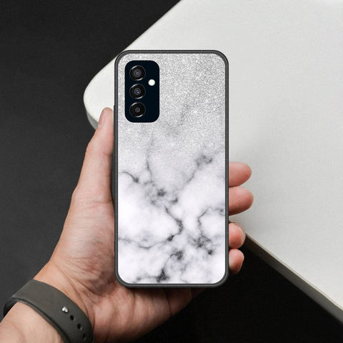 Samsung Galaxy F13 Cover - White Marble Series - HQ Premium Shine Durable Shatterproof Case