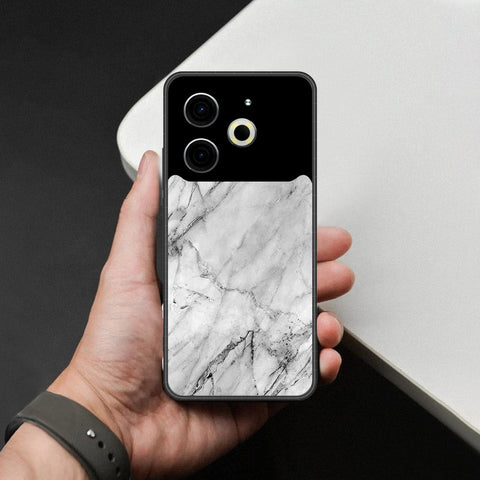 Tecno Pova 6 Neo Cover - White Marble Series - HQ Premium Shine Durable Shatterproof Case