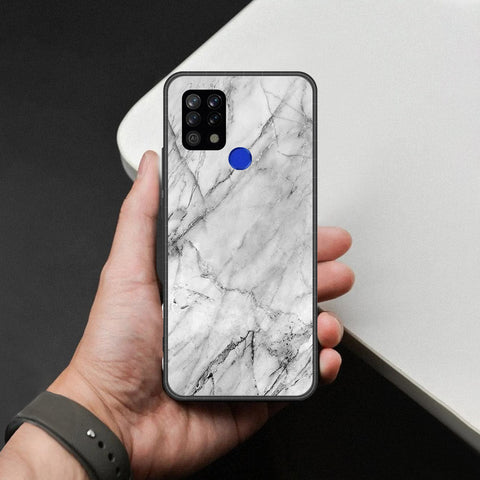 Tecno Pova LD7 Cover - White Marble Series - HQ Premium Shine Durable Shatterproof Case