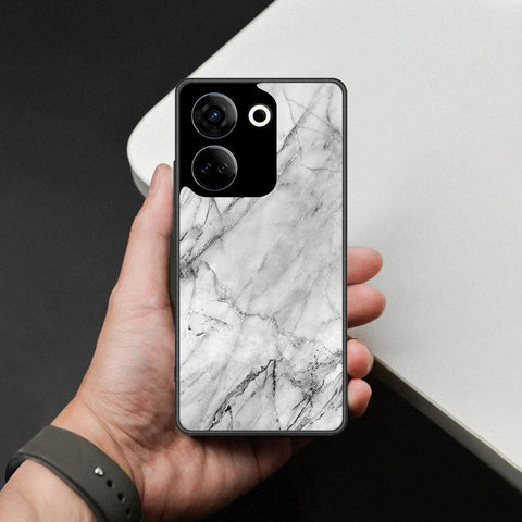 Tecno Camon 20 Pro Cover - White Marble Series - HQ Premium Shine Durable Shatterproof Case