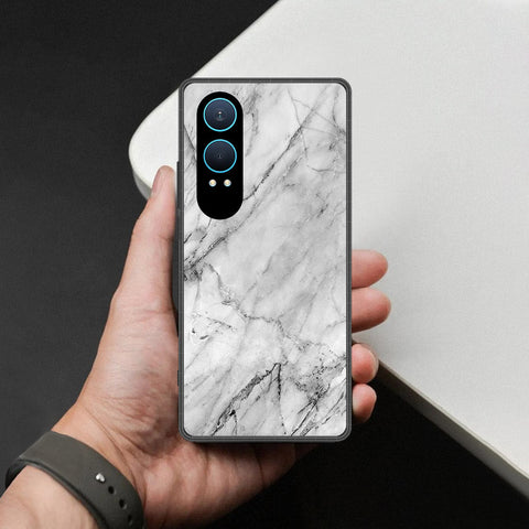 OnePlus Nord CE 4 Lite Cover - White Marble Series - HQ Premium Shine Durable Shatterproof Case