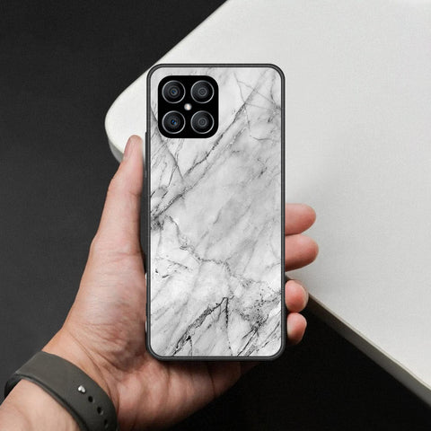 Honor X8 Cover - White Marble Series - HQ Premium Shine Durable Shatterproof Case