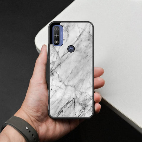 Motorola G Pure 2021 Cover - White Marble Series - HQ Premium Shine Durable Shatterproof Case