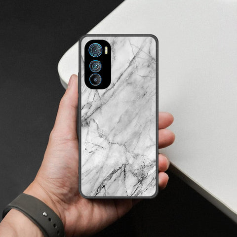 Motorola Edge 30 Cover - White Marble Series - HQ Premium Shine Durable Shatterproof Case